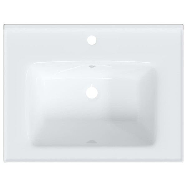 Lavabo de baño rectangular cerámica blanco 61x48x19,5 cm