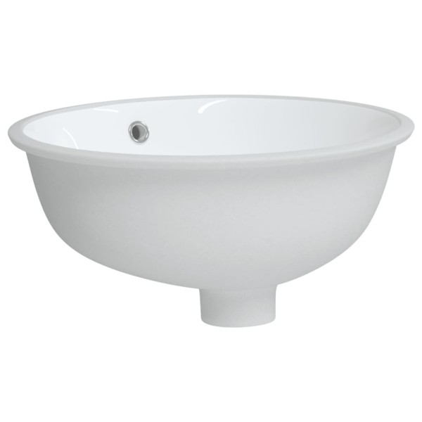 Lavabo de baño ovalado cerámica blanco 38,5x33,5x19 cm