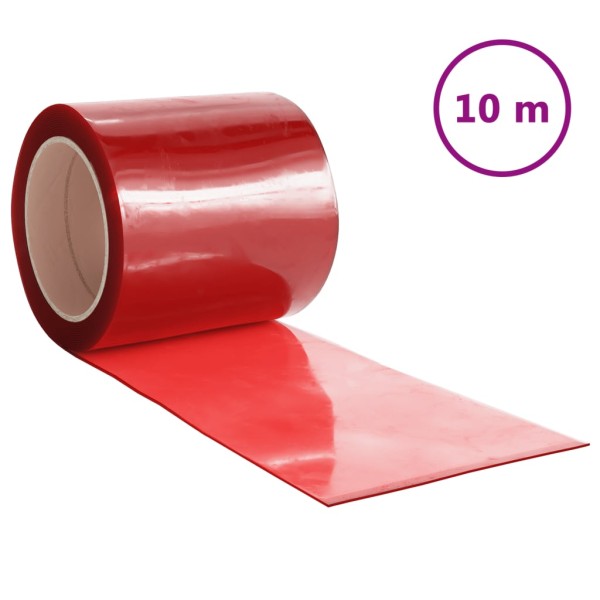 Tira de cortina para puertas PVC rojo 200x1,6 mm 10 m