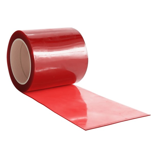 Tira de cortina para puertas PVC rojo 200x1,6 mm 10 m