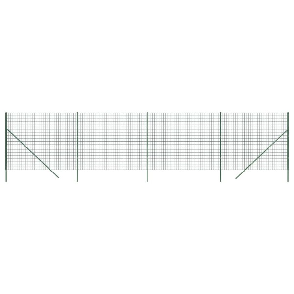 Cerca de alambre de acero galvanizado verde 1,6x10 m