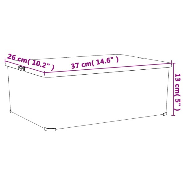 Cajas de almacenaje apilables 3 uds plástico 10 L