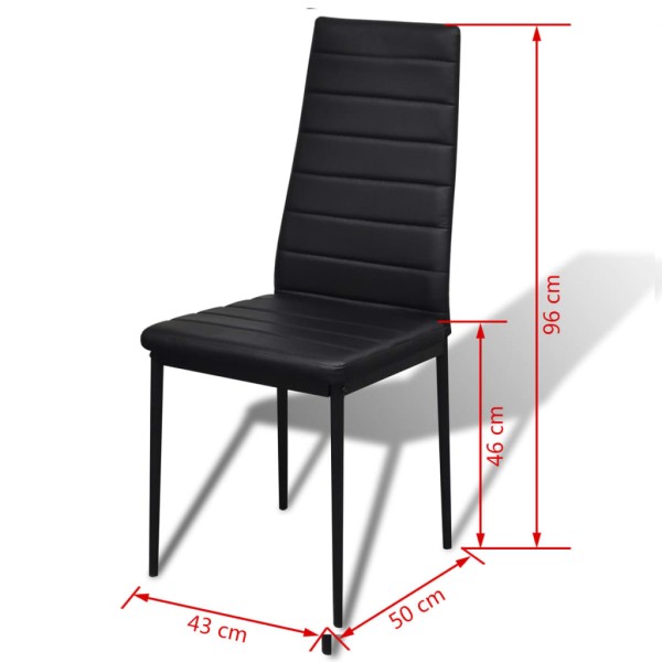 Conjunto de mesa y sillas de comedor 5 piezas negro