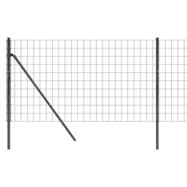 Cerca de alambre de acero galvanizado antracita 0,8x10 m