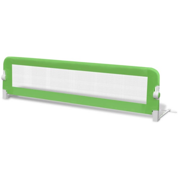 Barandilla de seguridad cama de niño 2 uds verde 150x42 cm