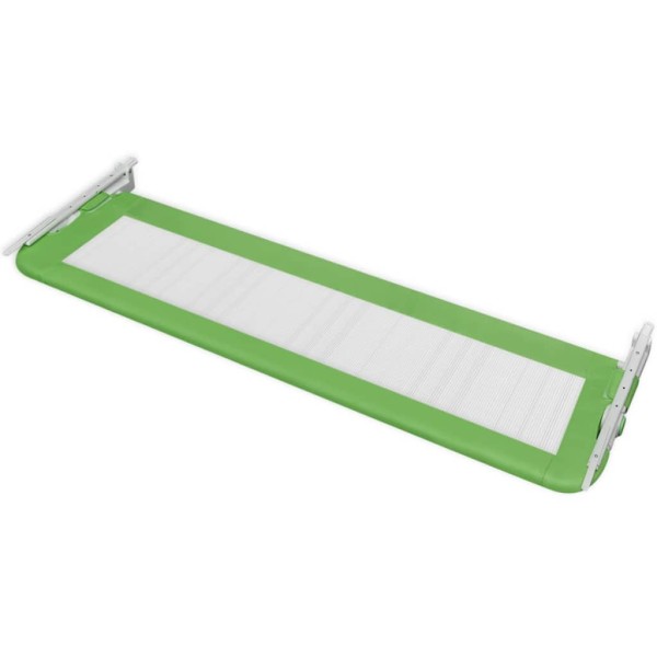 Barandilla de seguridad cama de niño 2 uds verde 150x42 cm