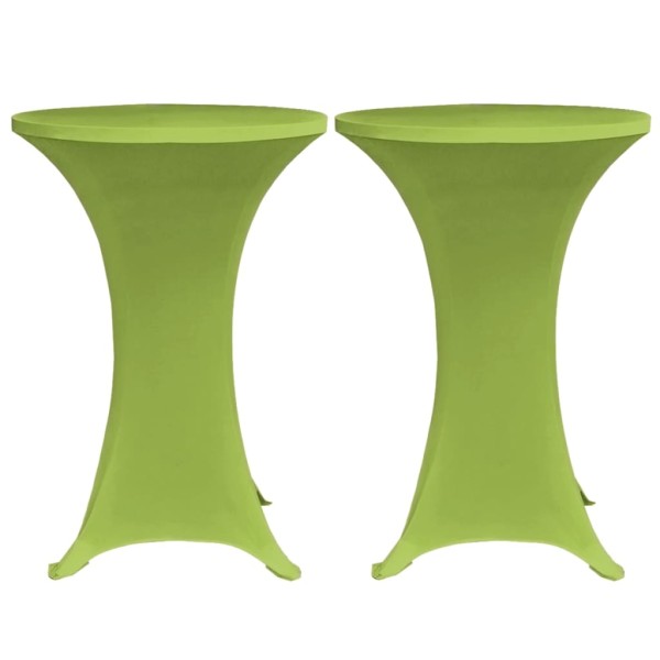 Funda elástica para mesa 4 unidades 60 cm verde