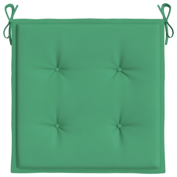 Cojines de silla de jardín 6 uds tela Oxford verde 40x40x3 cm