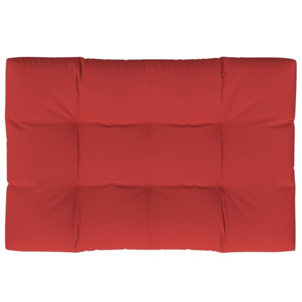 Cojín para sofá de palets de tela rojo 120x80x12 cm