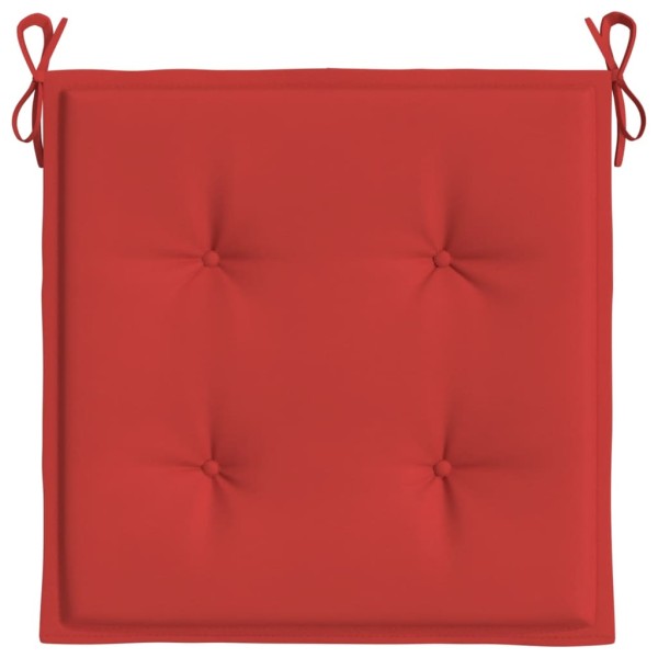 Cojines de silla de jardín 6 uds tela Oxford rojo 50x50x3 cm