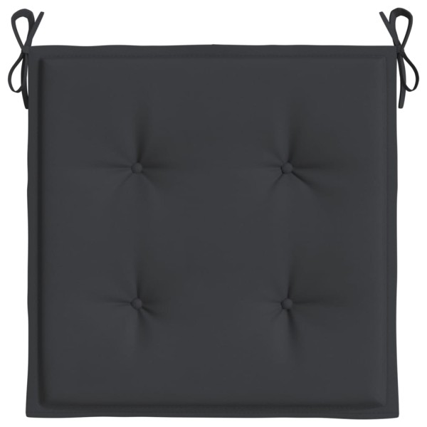 Cojines de silla de jardín 6 uds tela Oxford negro 50x50x3 cm