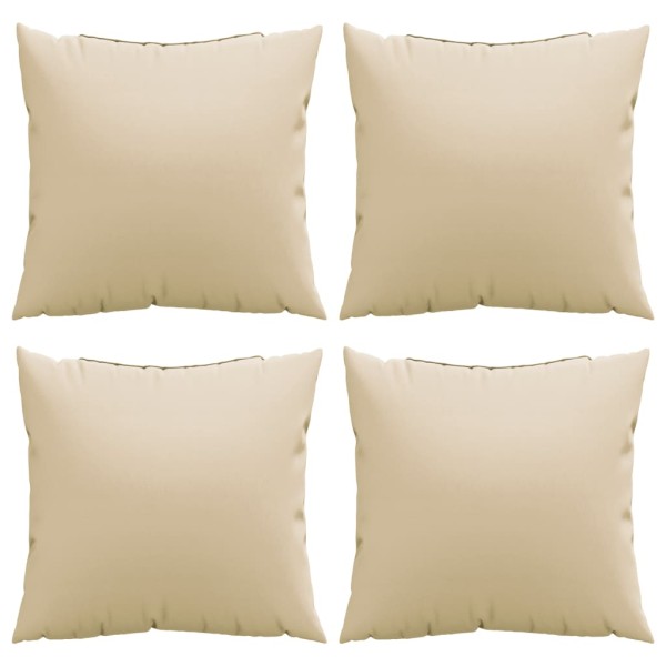 Cojines decorativos 4 uds tela beige 50x50 cm