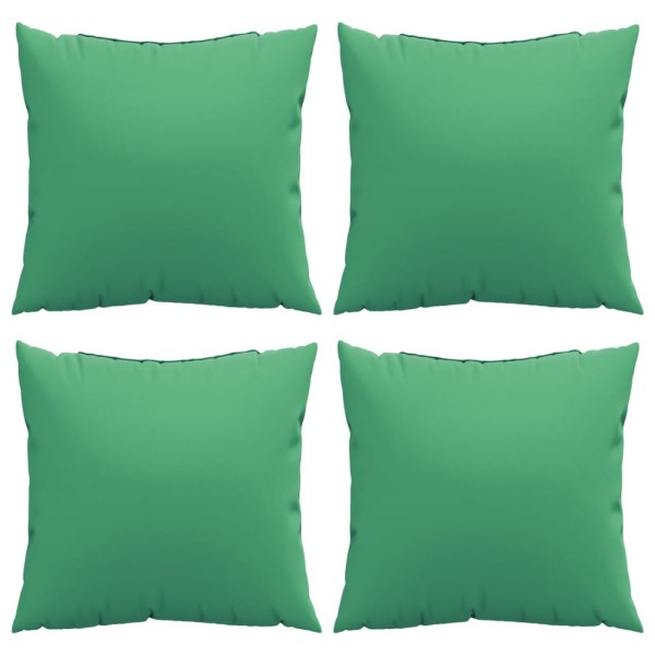 Cojines decorativos 4 uds tela verde 50x50 cm