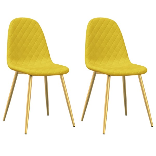 Sillas de comedor 2 uds terciopelo amarillo mostaza