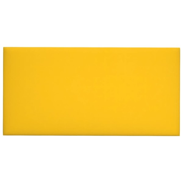 Paneles de pared 12 uds terciopelo amarillo 60x30 cm 2,16 m²