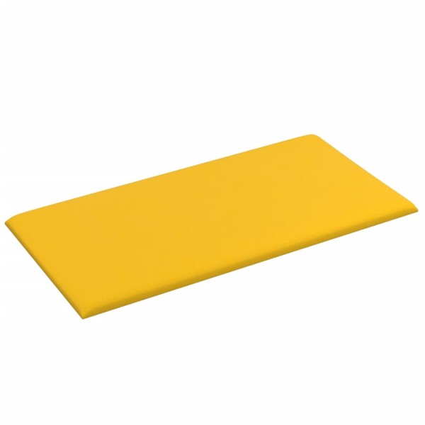 Paneles de pared 12 uds terciopelo amarillo 60x30 cm 2,16 m²