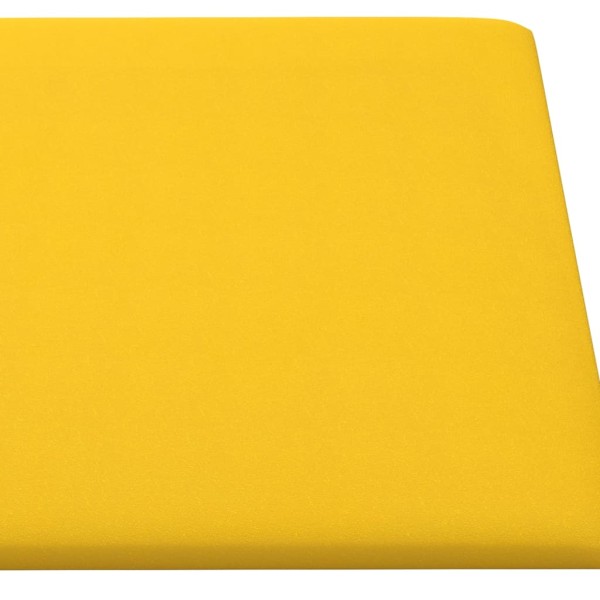 Paneles de pared 12 uds terciopelo amarillo 60x30 cm 2,16 m²