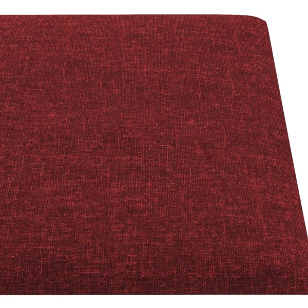 Paneles de pared 12 uds tela rojo tinto 90x15 cm 1,62 m²