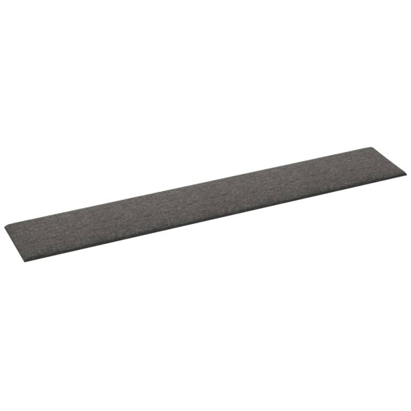 Paneles de pared 12 uds tela gris oscuro 90x15 cm 1,62 m²