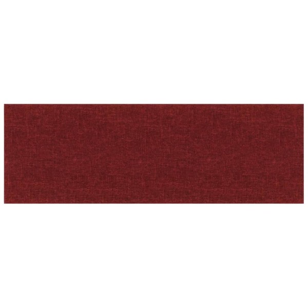 Paneles de pared 12 uds tela rojo tinto 90x30 cm 3,24 m²