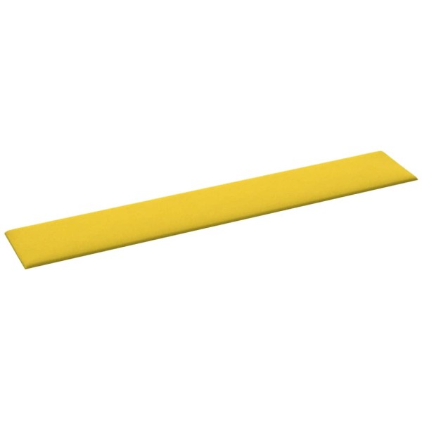 Paneles de pared 12 uds tela amarillo claro 90x15 cm 1,62 m²