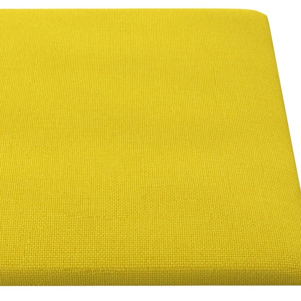 Paneles de pared 12 uds tela amarillo claro 90x15 cm 1,62 m²