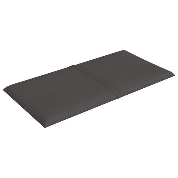 Paneles de pared 12 uds tela gris oscuro 30x15 cm 0,54 m²