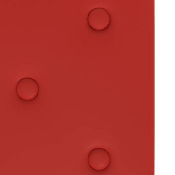 Paneles pared 12 uds cuero sintético rojo tinto 90x30 cm 3,24m²