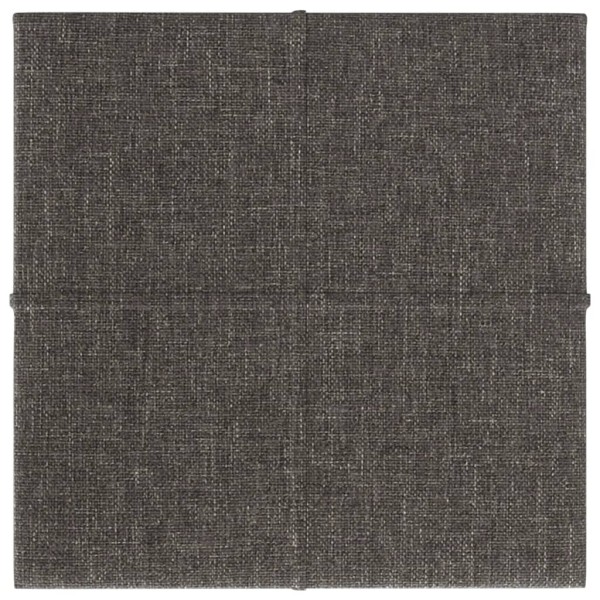 Paneles de pared 12 uds tela gris oscuro 30x30 cm 1,08 m²