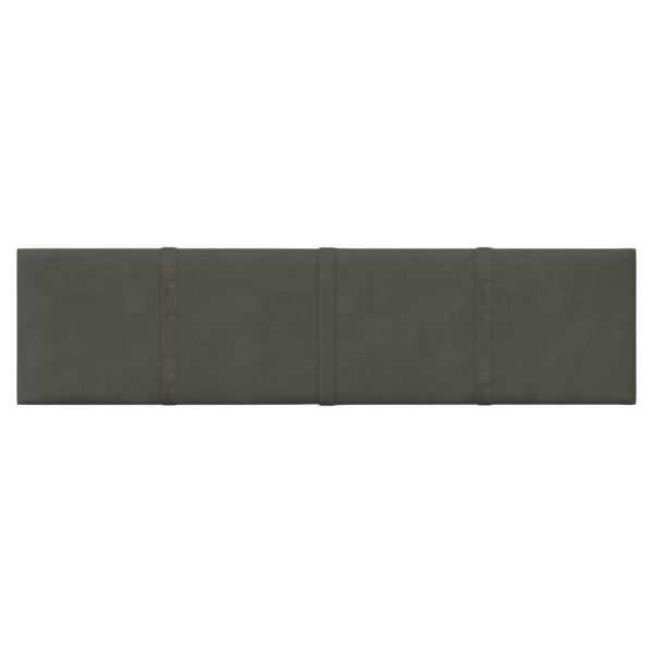 Paneles de pared 12 uds terciopelo gris oscuro 60x15 cm 1,08 m²