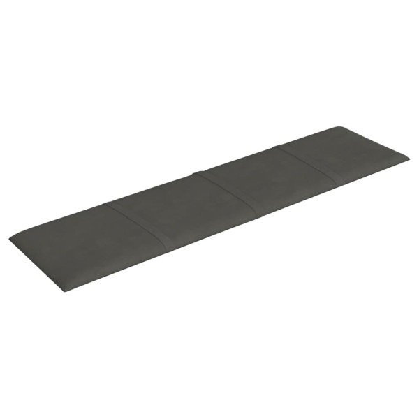 Paneles de pared 12 uds terciopelo gris oscuro 60x15 cm 1,08 m²