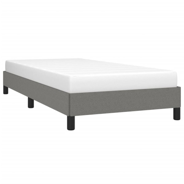 Estructura de cama de tela gris oscuro 90x190 cm