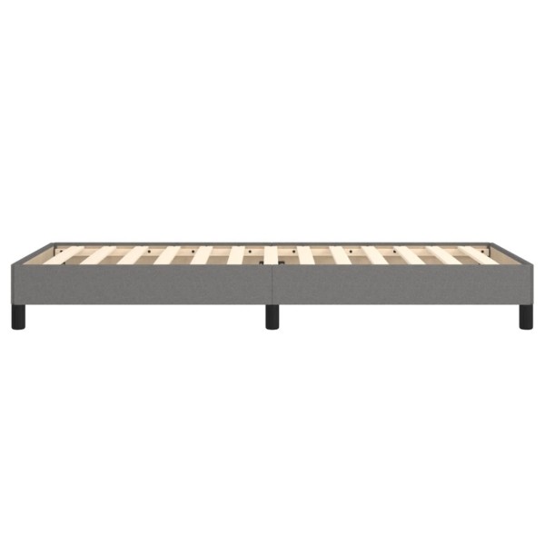 Estructura de cama de tela gris oscuro 90x190 cm