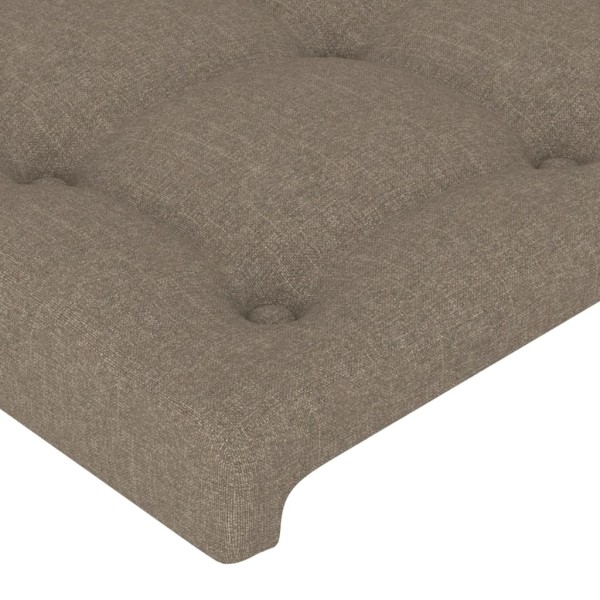 Cabecero de tela gris taupe 100x5x78/88 cm