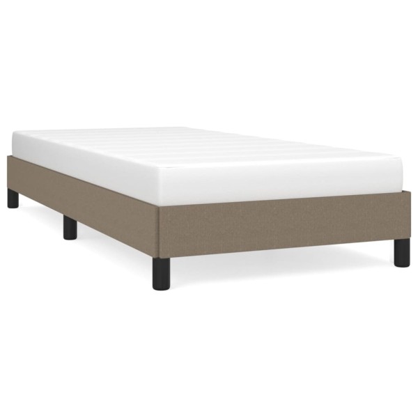 Estructura de cama de tela gris taupe 80x200 cm