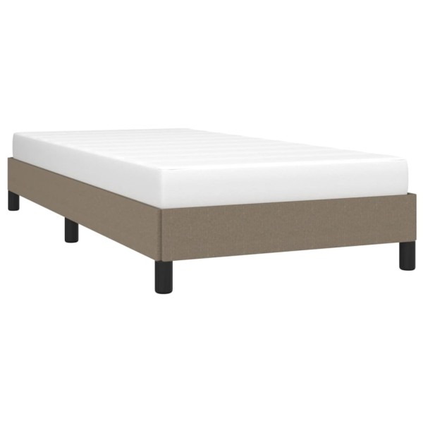 Estructura de cama de tela gris taupe 80x200 cm