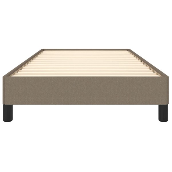 Estructura de cama de tela gris taupe 80x200 cm