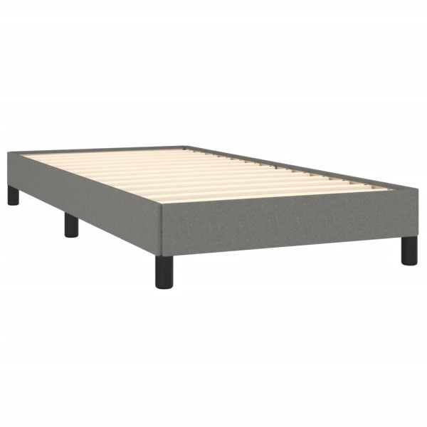 Estructura de cama de tela gris oscuro 100x200 cm