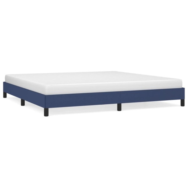 Estructura de cama de tela gris taupe azul 200x200 cm