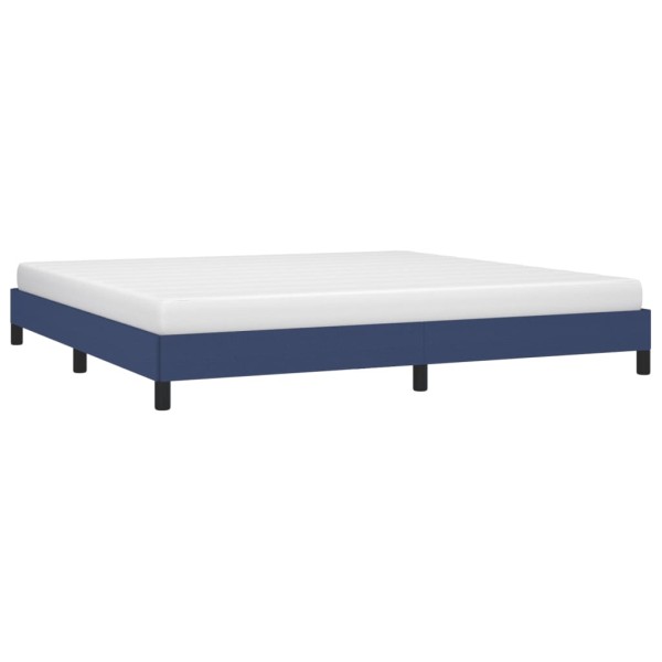 Estructura de cama de tela gris taupe azul 200x200 cm