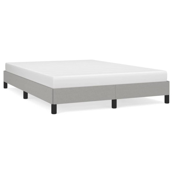 Estructura de cama de tela gris claro 140x190 cm