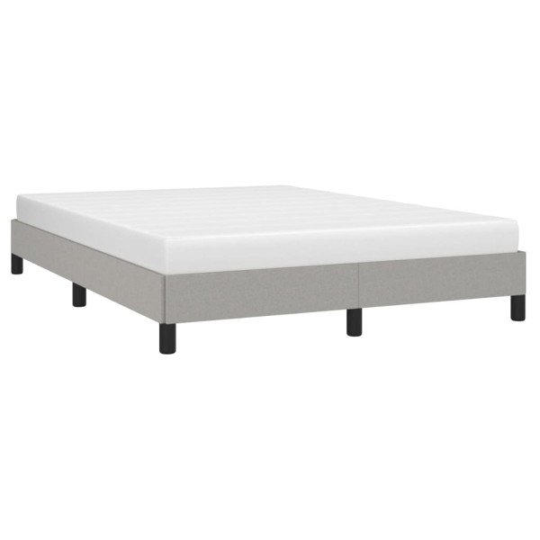 Estructura de cama de tela gris claro 140x190 cm