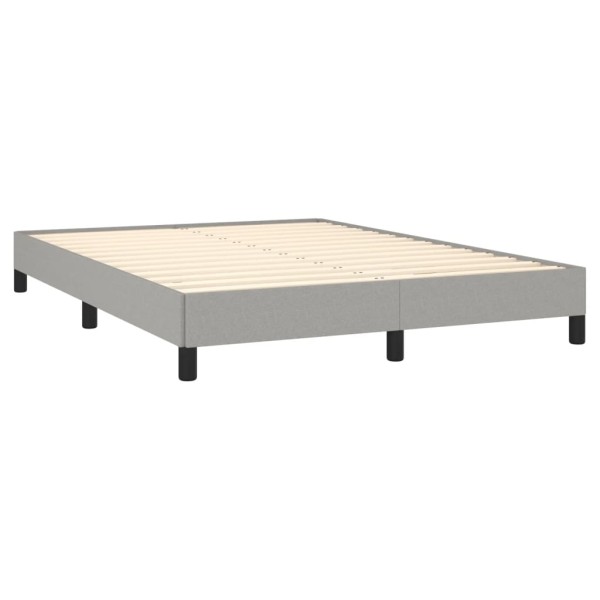 Estructura de cama de tela gris claro 140x190 cm