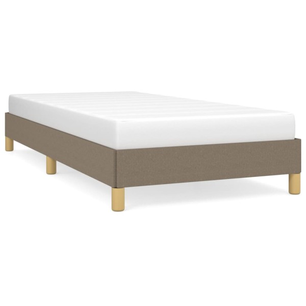 Estructura de cama de tela gris taupe 90x200 cm