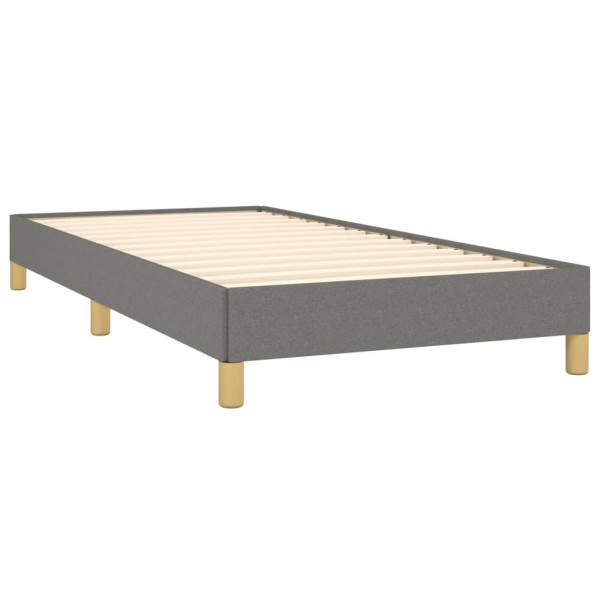 Estructura de cama de tela gris oscuro 80x200 cm