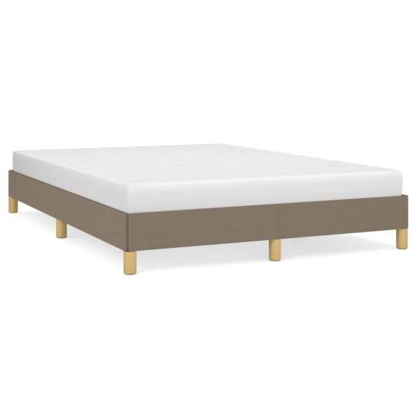 Estructura de cama de tela gris taupe 140x190 cm