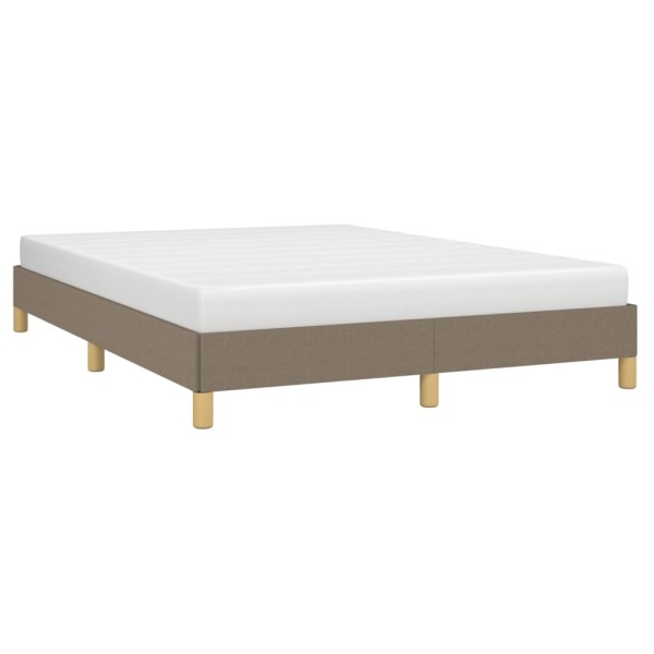 Estructura de cama de tela gris taupe 140x190 cm