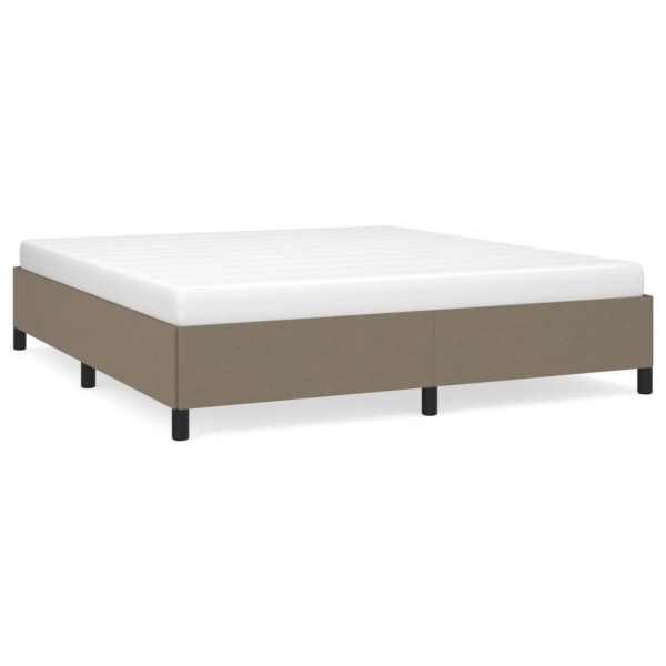 Estructura de cama de tela gris taupe 160x200 cm