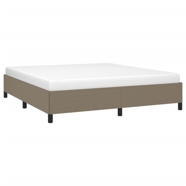 Estructura de cama de tela gris taupe 160x200 cm