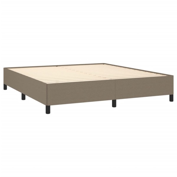 Estructura de cama de tela gris taupe 160x200 cm